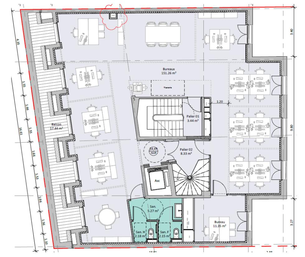 Bureau Paris 1604m² Location bureau Paris OLBUR2101149 11